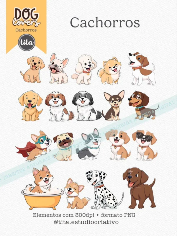 Pet Lovers – Combão Ilustrações Gato e Cachorro - Imagem 8