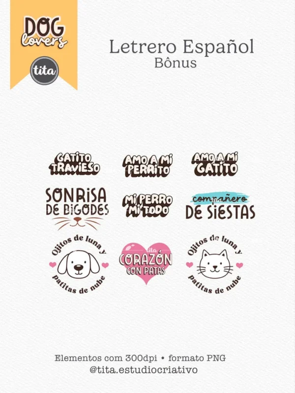 Pet Lovers – Combão Ilustrações Gato e Cachorro - Imagem 9