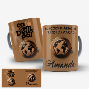 Arte Digital para Caneca Café com Deus Pai 2025