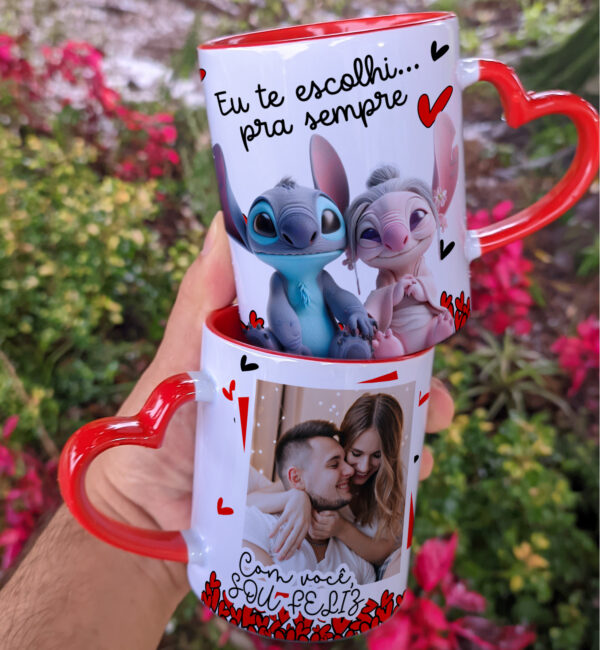 Artes caneca - Stitch Dia dos Namorados - Imagem 16