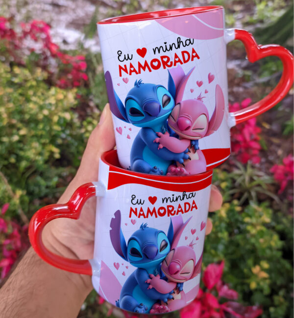 Artes caneca - Stitch Dia dos Namorados - Imagem 13