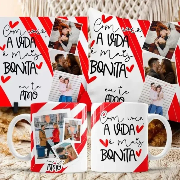 Kit Dia dos Namorados 2.0 Caneca + Azulejo - Imagem 4