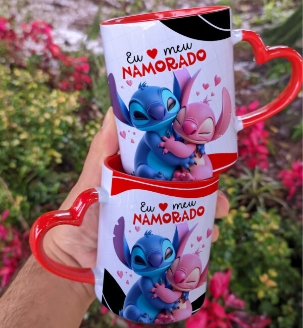 Artes caneca - Stitch Dia dos Namorados - Imagem 12