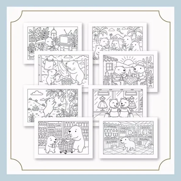 Livro de Colorir | Color Mood Capivara (Papel Sorriso) - Imagem 7