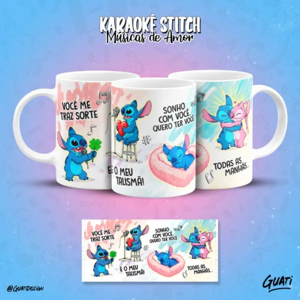 KARAOKE STITCH MUSICAS DE AMOR - PACK ARTES CANECAS
