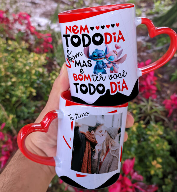 Artes caneca - Stitch Dia dos Namorados - Imagem 10