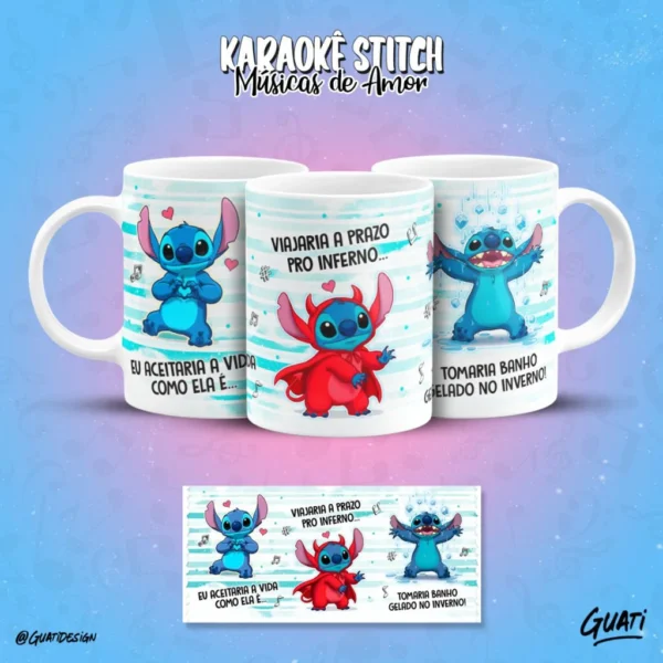 KARAOKE STITCH MUSICAS DE AMOR - PACK ARTES CANECAS - Imagem 3