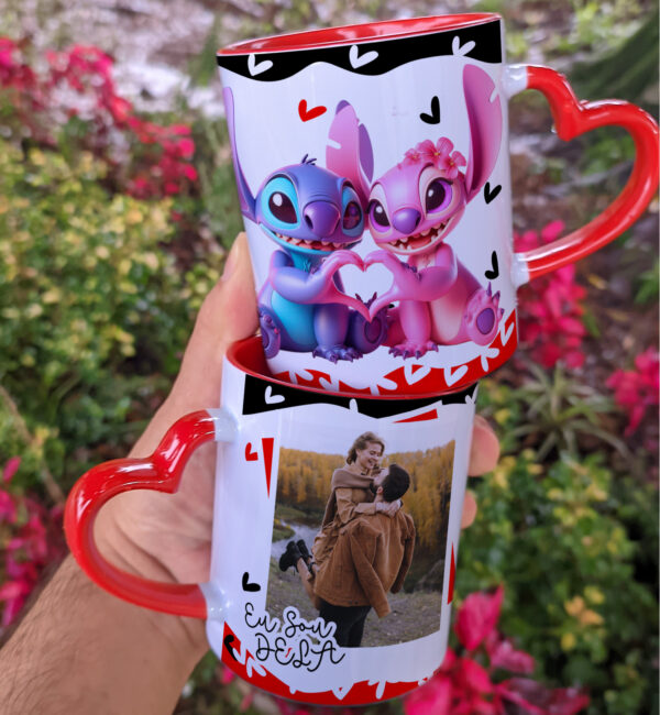 Artes caneca - Stitch Dia dos Namorados - Imagem 8