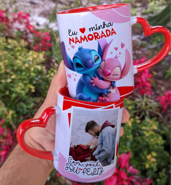 Artes caneca - Stitch Dia dos Namorados - Imagem 6