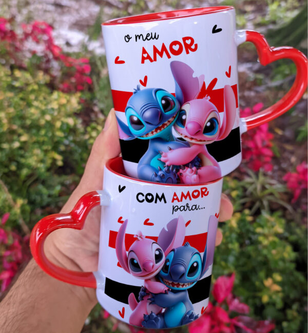 Artes caneca - Stitch Dia dos Namorados - Imagem 5