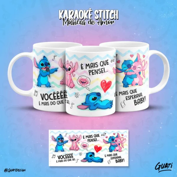 KARAOKE STITCH MUSICAS DE AMOR - PACK ARTES CANECAS - Imagem 11