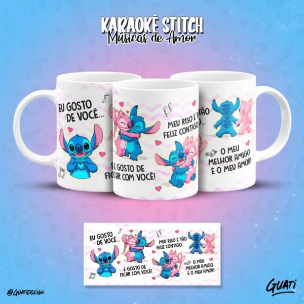 KARAOKE STITCH MUSICAS DE AMOR - PACK ARTES CANECAS - Imagem 7