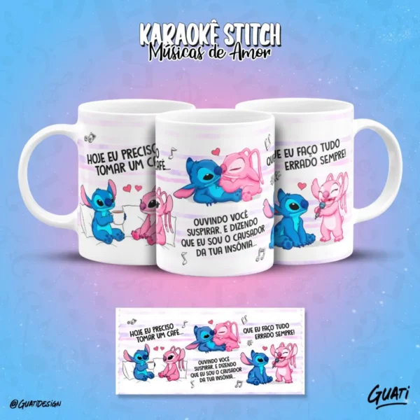 KARAOKE STITCH MUSICAS DE AMOR - PACK ARTES CANECAS - Imagem 9