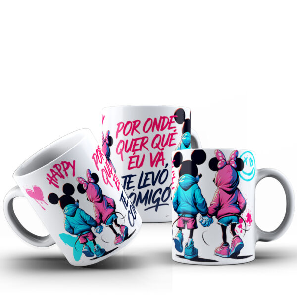 Artes canecas Mickey & Minnie XXXL namorados - Imagem 5