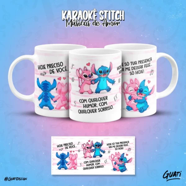 KARAOKE STITCH MUSICAS DE AMOR - PACK ARTES CANECAS - Imagem 6