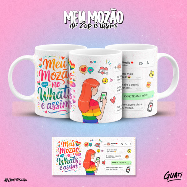 12 ARTES CANECAS - MEU MOZÃO NO WHATS - Imagem 7