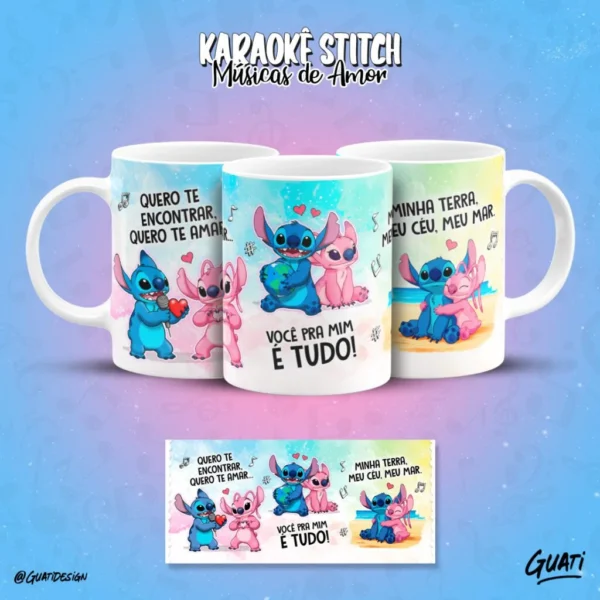KARAOKE STITCH MUSICAS DE AMOR - PACK ARTES CANECAS - Imagem 5