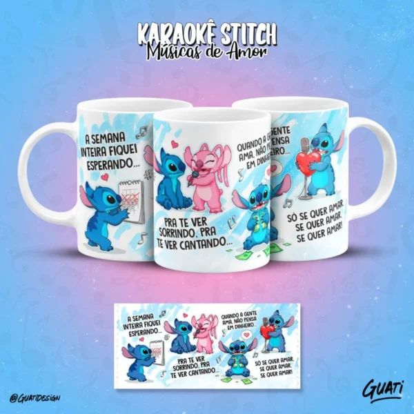 KARAOKE STITCH MUSICAS DE AMOR - PACK ARTES CANECAS - Imagem 4