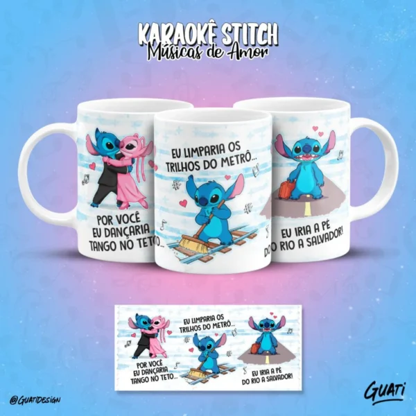 KARAOKE STITCH MUSICAS DE AMOR - PACK ARTES CANECAS - Imagem 8