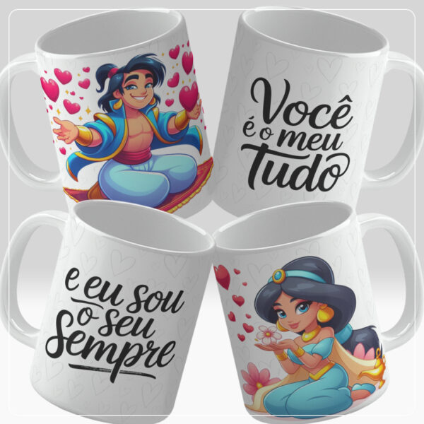 Namorados Par de Canecas Personagens - Imagem 9
