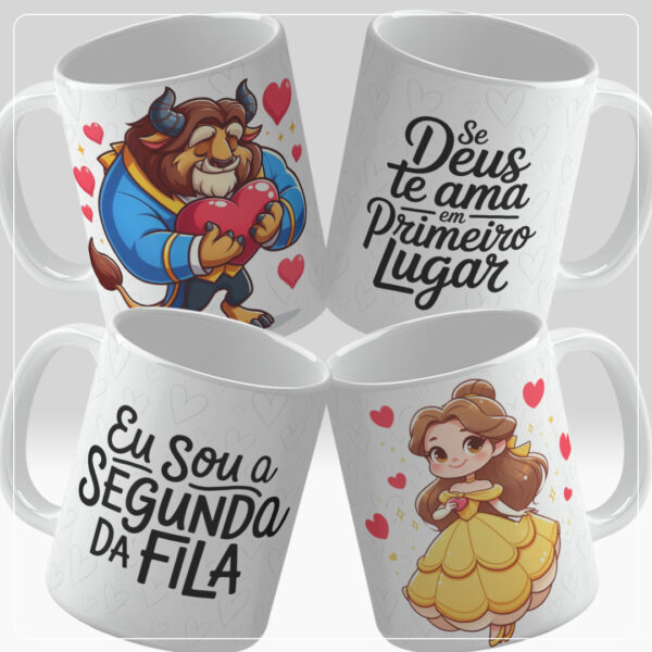 Namorados Par de Canecas Personagens - Imagem 8
