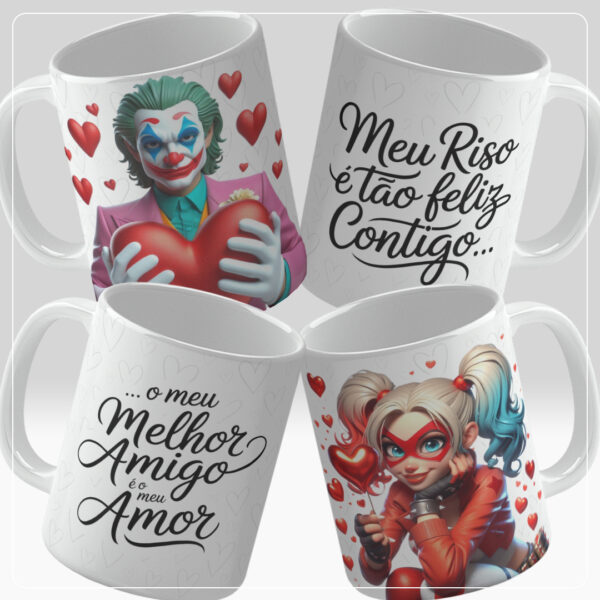 Namorados Par de Canecas Personagens - Imagem 4