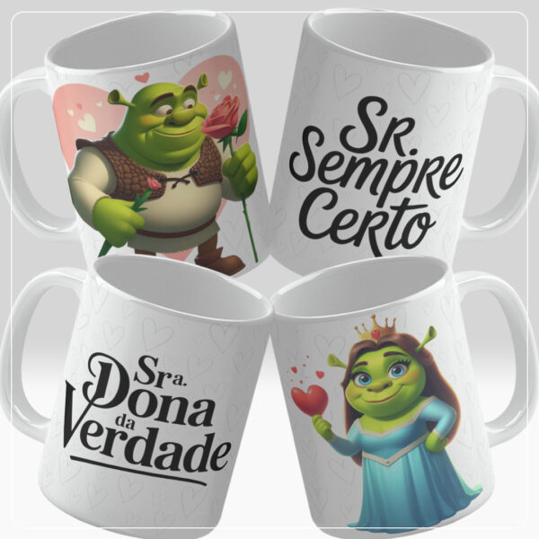 Namorados Par de Canecas Personagens - Imagem 5