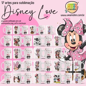 Disney Love 17 artes Canecas