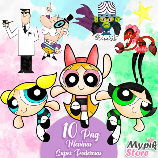 Meninas Superpoderosas Aquarela – Kit Digital