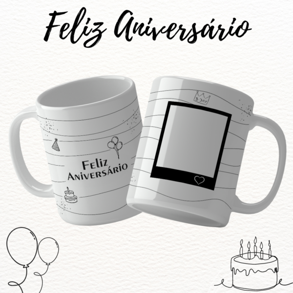 Aniversário Minimalista – Estampas Canecas