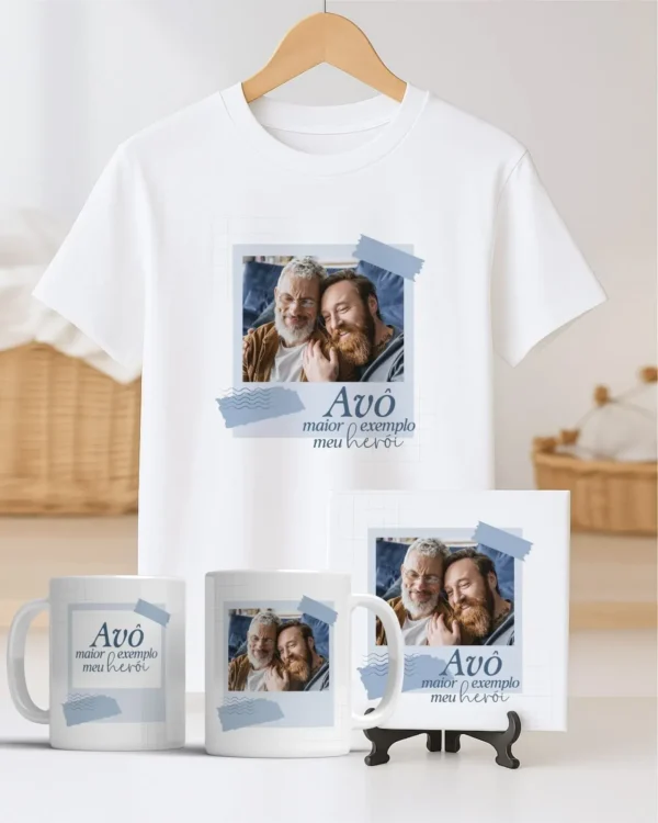 TRIO Caneca | Camisa | Azulejo Avós V4 (Vintage) - Imagem 10