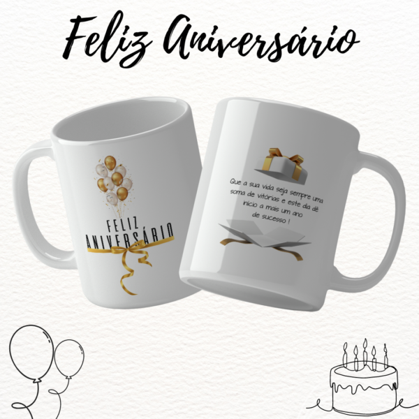 Aniversário Minimalista – Estampas Canecas - Imagem 14