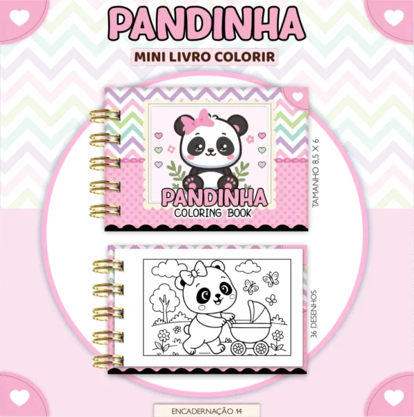Pandinha – Mini Livro Colorir (Lina)