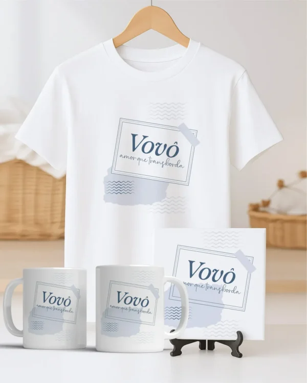 TRIO Caneca | Camisa | Azulejo Avós V4 (Vintage) - Imagem 3