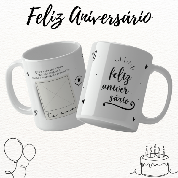 Aniversário Minimalista – Estampas Canecas - Imagem 12