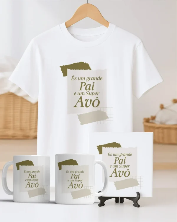 TRIO Caneca | Camisa | Azulejo Avós V4 (Vintage) - Imagem 4