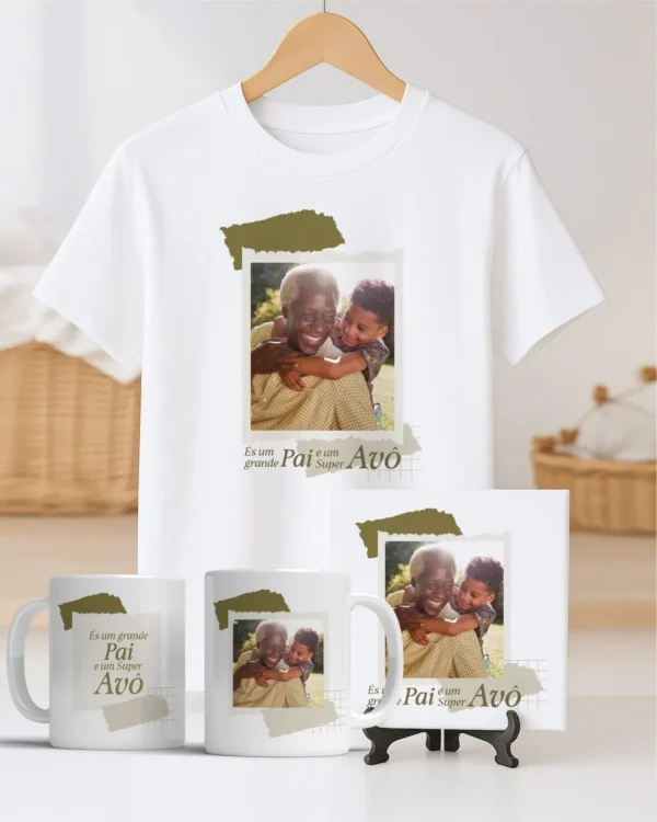 TRIO Caneca | Camisa | Azulejo Avós V4 (Vintage) - Imagem 12