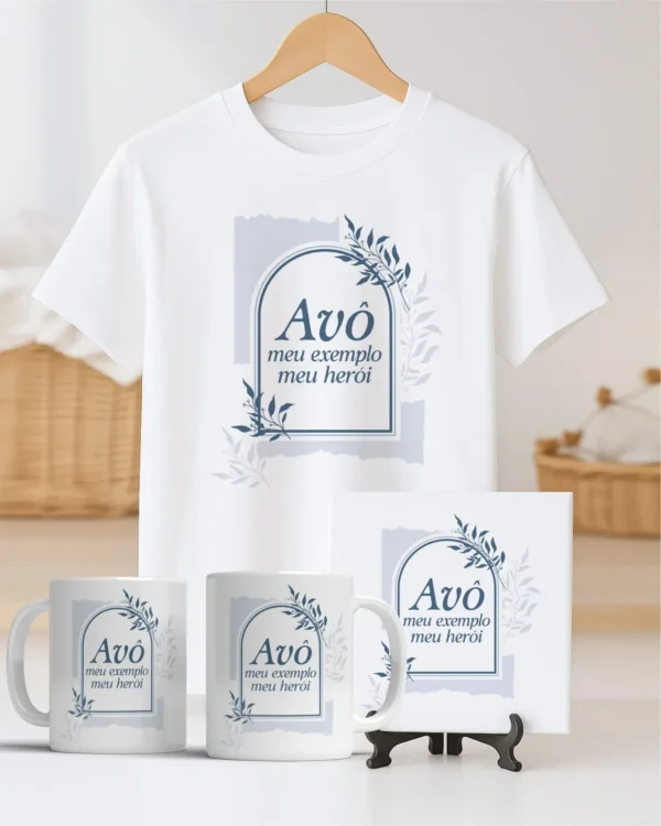 TRIO Caneca | Camisa | Azulejo Avós V4 (Vintage) - Imagem 19