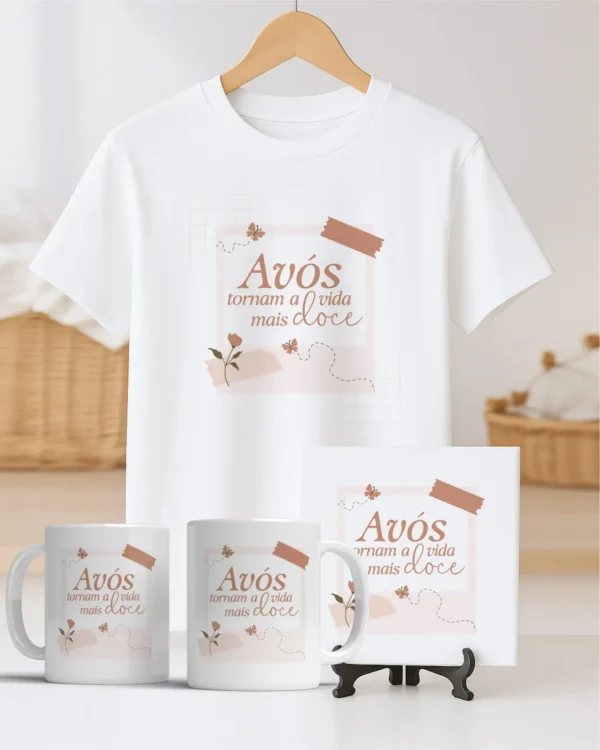 TRIO Caneca | Camisa | Azulejo Avós V4 (Vintage) - Imagem 11