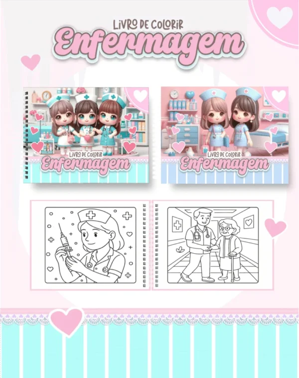 Enfermagem – Big Livros de Colorir