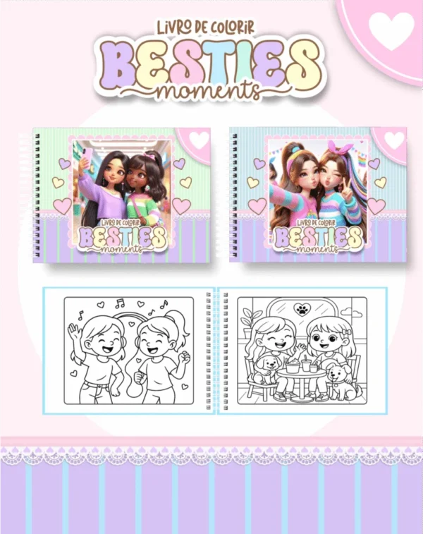 Besties Moments Menina – Big Livros de Colorir