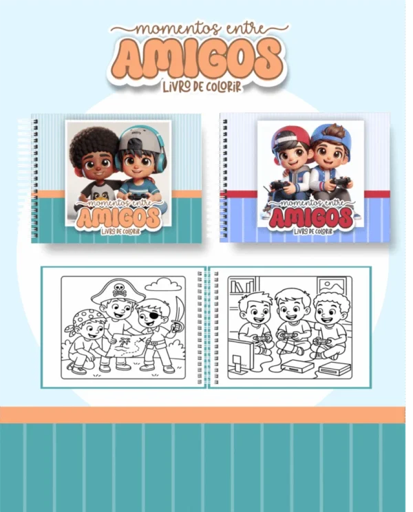 Momentos de Amigos – Big Livros de Colorir
