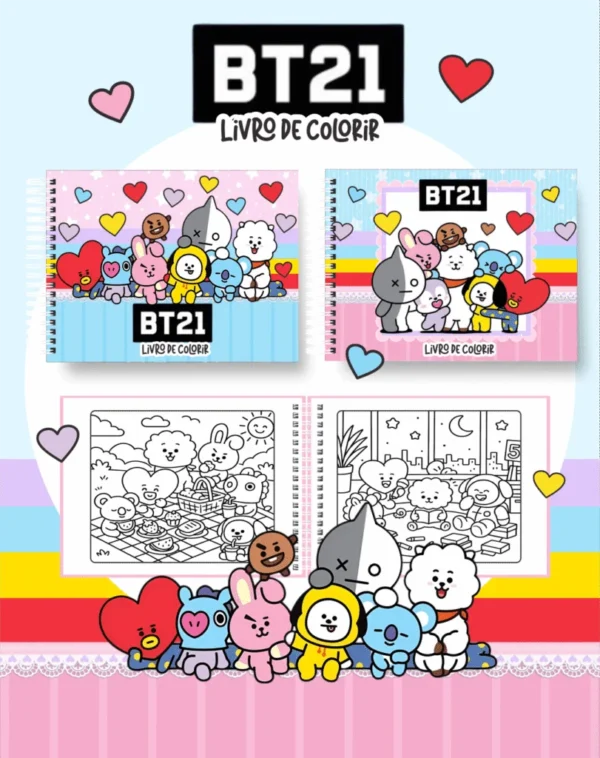 BT 21 – Big Livros de Colorir