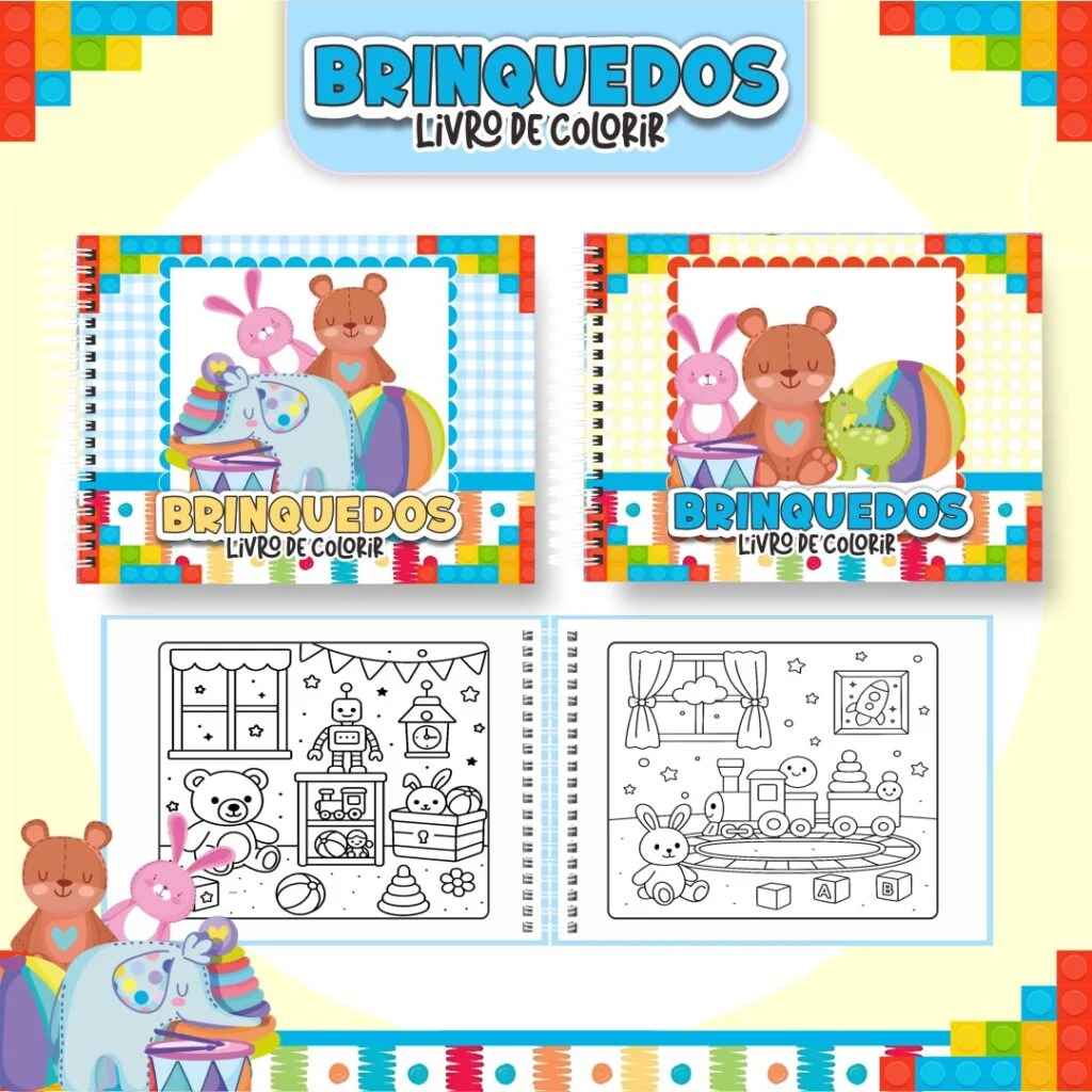Brinquedos – Big Livros de Colorir