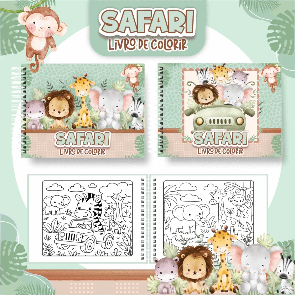 Safari – Big Livros de Colorir