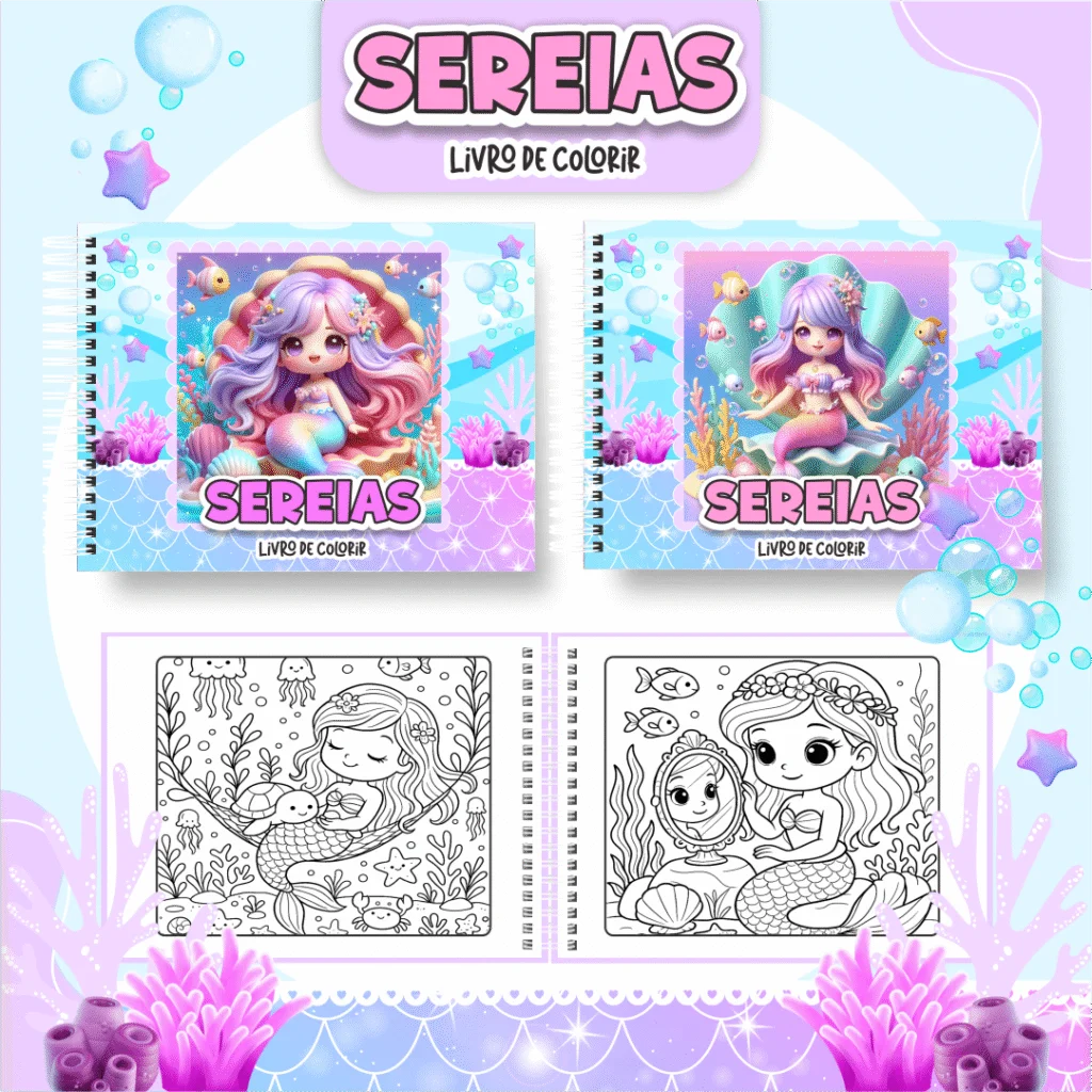 Sereias – Big Livros de Colorir