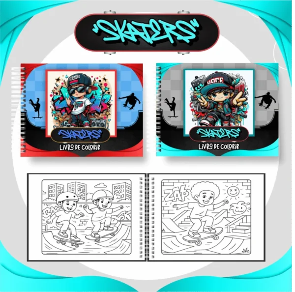 Skaters – Big Livros de Colorir