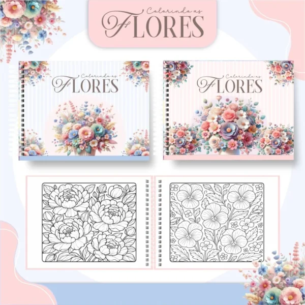 Flores – Big Livros de Colorir