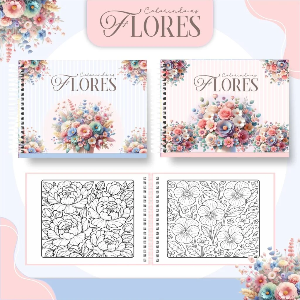 Flores – Big Livros de Colorir