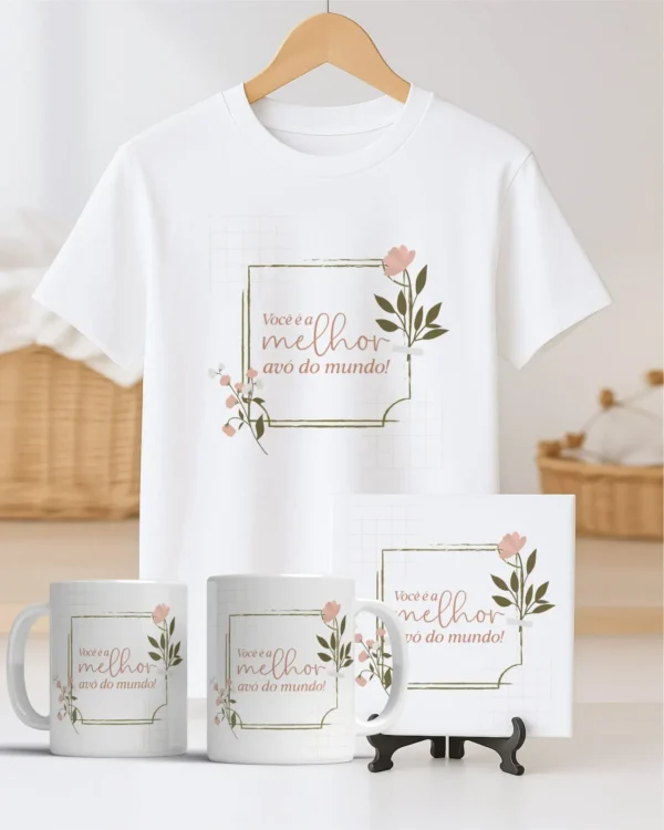 TRIO Caneca | Camisa | Azulejo Avós V4 (Vintage) - Imagem 8